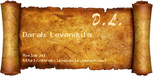 Darab Levendula névjegykártya