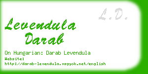 levendula darab business card